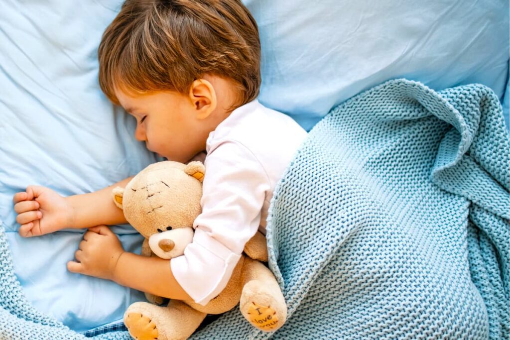 toddler bedtime routine, sleeping toddler