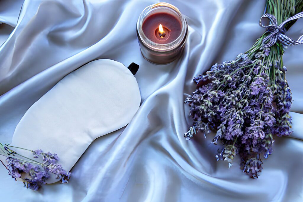 Sleep deprivation, sleeping mask and lavender