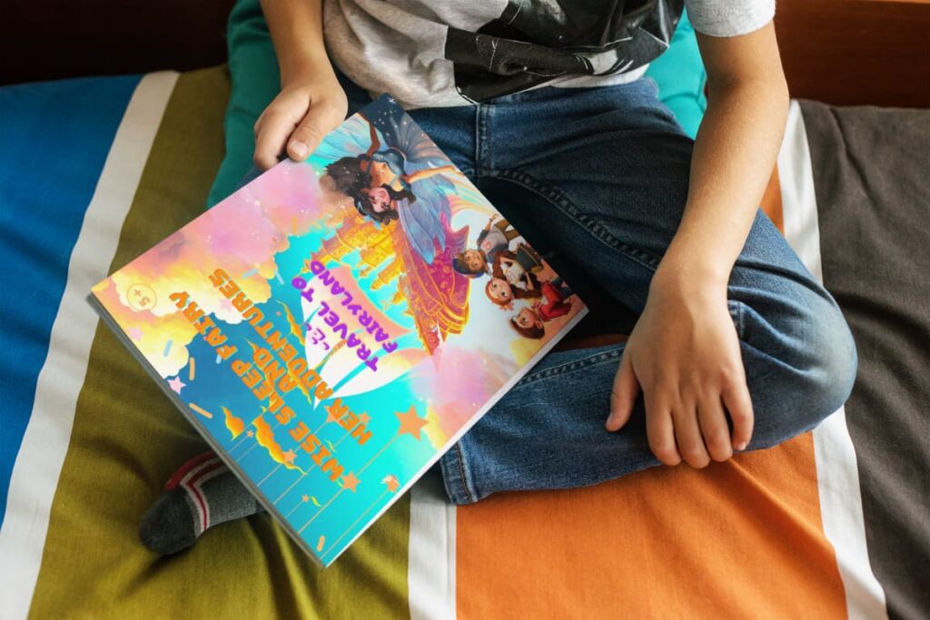 managing emotions, a boy is holding a book, wise sleep fairy