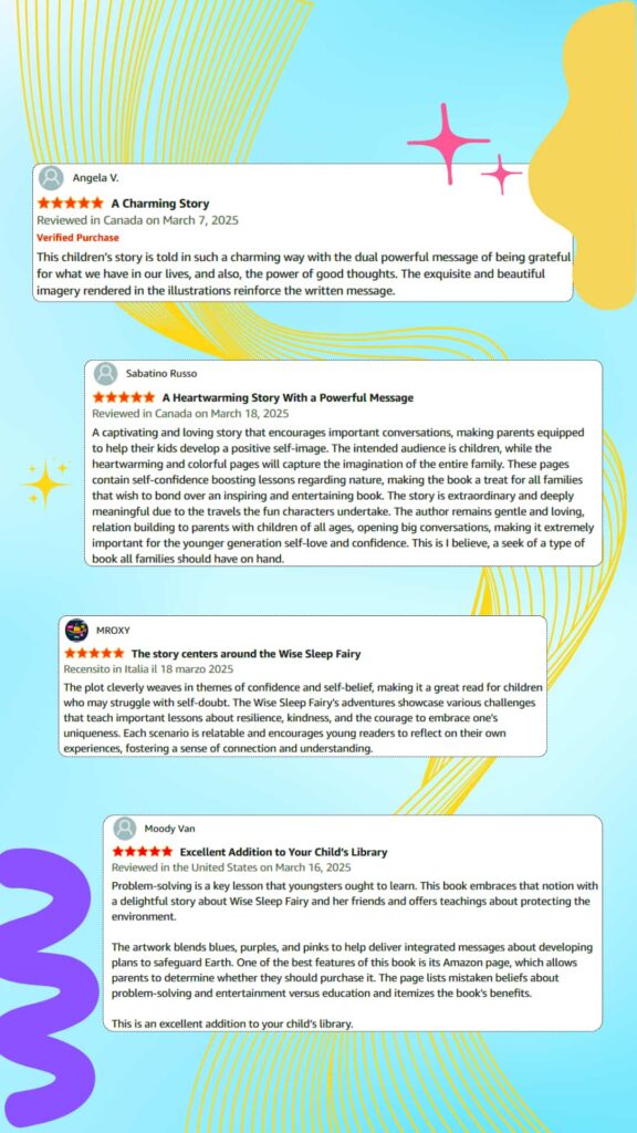 about page, about, wise sleep fairy about page, social media content, sierra ck, sierra cakmak, customer reviews