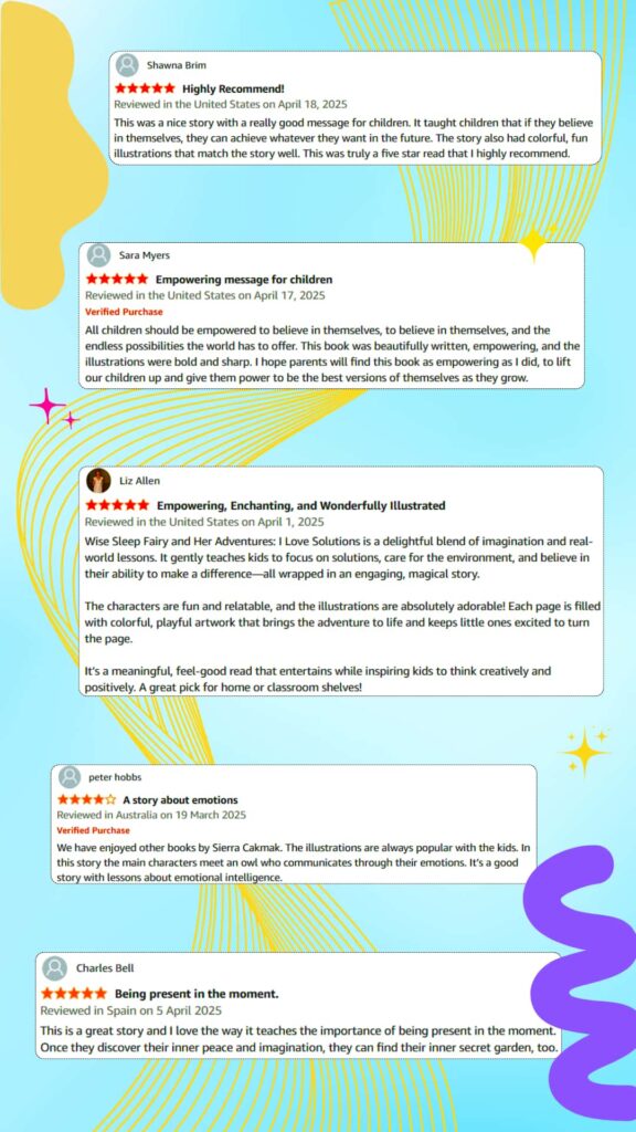 about page, about, wise sleep fairy about page, social media content, sierra ck, sierra cakmak, customer reviews